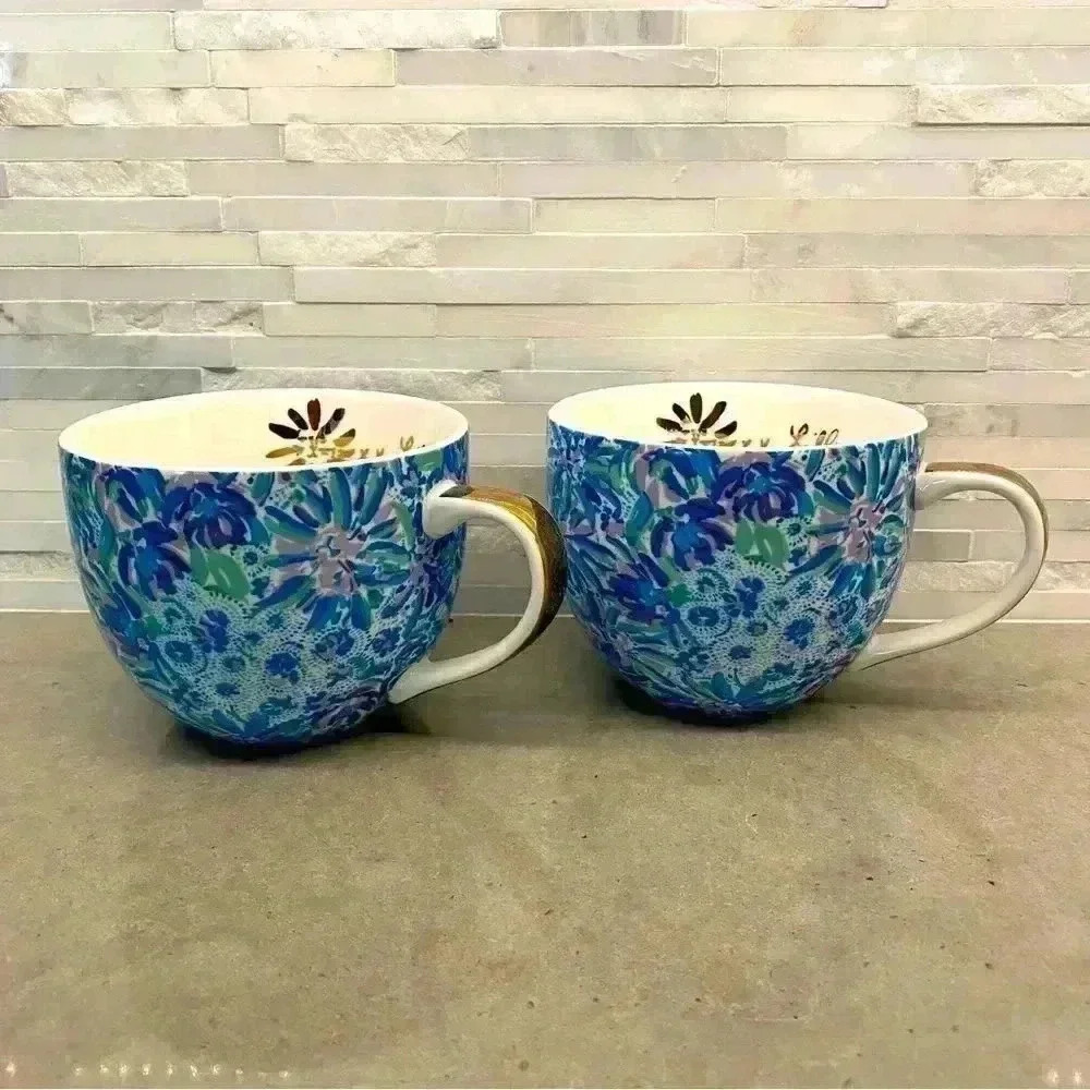 Lilly Pulitzer Lion Around Mug Set (2)